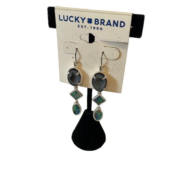 Lucky Brand Geode Drop Earrings. - Picture 3 of 5
